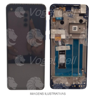 TELA DISPLAY MOTOROLA MOTO ONE VISION / XT1970 C/ ARO AZUL ORIGINAL NACIONAL