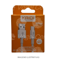 CABO USB KAIDI TIPO C KD-25C 1000MM