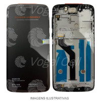 TELA DISPLAY MOTOROLA MOTO G7 PLAY / XT1952 C/ ARO PRETO KBS (6 MESES DE GARANTIA )