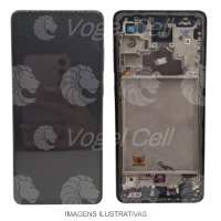 TELA DISPLAY SAMSUNG A72 / A725F C/ ARO GRAFITE ORI NACIONAL