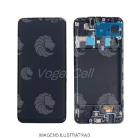 TELA DISPLAY SAMSUNG A20 / A205 C/ARO OLED