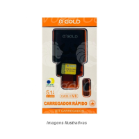 CARREGADOR RAPIDO AX GOLD 5.1A 3USB CA36-1/V8