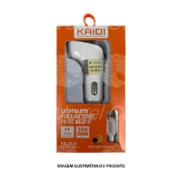 CARREGADOR VEICULAR KAID TURBO PD+QC 38W C/ CABO IPHONE KD-304A