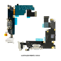 FLEX CONECTOR DE CARGA IPHONE 6G PLUS CINZA