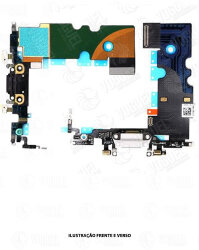 FLEX CONECTOR DE CARGA IPHONE 8G PLUS CINZA