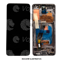 TELA DISPLAY SAMSUNG S20 G980 C/ ARO GRAFITE ORIGINAL NACIONAL