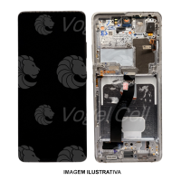 TELA DISPLAY SAMSUNG S21 ULTRA G998 C/ ARO PRETO RETIRADA NACIONAL