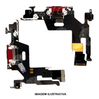 FLEX CONECTOR DE CARGA IPHONE 11 VERMELHO ORIGINAL RETIRADO