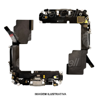 FLEX CONECTOR DE CARGA IPHONE 15 PRO BRANCO ORIGINAL RETIRADO