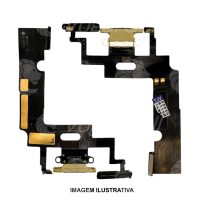 FLEX CONECTOR DE CARGA IPHONE XR AMARELO ORIGINAL RETIRADO