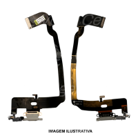FLEX CONECTOR DE CARGA IPHONE XS BRANCO ORIGINAL RETIRADO