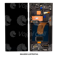 TELA DISPLAY SAMSUNG S23 ULTRA SM-S918B C/ ARO PRETO ZL PREMIUM