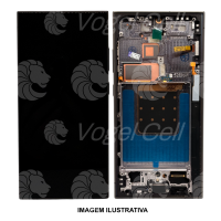 TELA DISPLAY SAMSUNG S24 ULTRA S928 C/ARO TITANIO  CINZA ZL PREMIUM