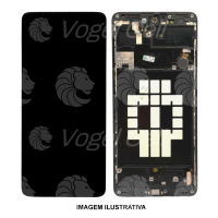 TELA DISPLAY SAMSUNG A71 / A715 PRETO C/ ARO   VIBE