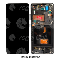 TELA DISPLAY SAMSUNG S21 ULTRA G998 C/ ARO PRETO PREMIUM VIBE