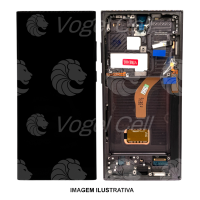 TELA DISPLAY SAMSUNG S22 ULTRA S908 C/ ARO PRETO PREMIUM VIBE