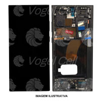 TELA DISPLAY SAMSUNG S23 ULTRA SM-S918B C/ ARO PRETO PREMIUM VIBE