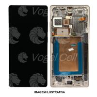 TELA DISPLAY SAMSUNG S25 ULTRA S938 C/ARO DOURADO ORIGINAL NACIONAL