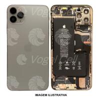 CARCAÇA IPHONE 11 PRO MAX BRANCA COMPLETO C/ BATERIA RETIRADA C/AVARIA
