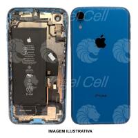 CARCAÇA IPHONE XR COMPLETA AZUL C/ BATERIA ORIGINAL RETIRADA