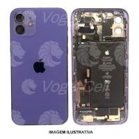 CARCAÇA IPHONE 12 LILAS COMPLETO C/ BATERIA RETIRADA C/AVARIA