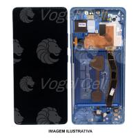TELA DISPLAY SAMSUNG S10 LITE G770 C/ ARO AZUL RETIRADA NACIONAL