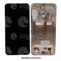 TELA DISPLAY SAMSUNG S22 PLUS S906  ROSA C/ ARO RETIRADA