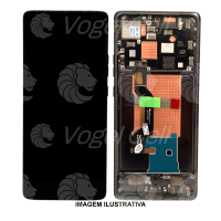 TELA DISPLAY MOTOROLA MOTO EDGE 50 C/ ARO GRAFITE ORIGINAL NACIONAL
