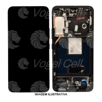TELA DISPLAY SAMSUNG S22 S901 C/ ARO PRETO PREMIUM VIBE