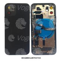 CARCAÇA IPHONE 12 PRETO S/ BATERIA 1 LINHA