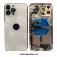 CARCAÇA IPHONE 13 PRO MAX BRANCA S/ BATERIA 1 LINHA