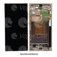 TELA DISPLAY SAMSUNG S24 ULTRA S928 ORIGINAL NACIONAL COM ARO TITANIO CINZA NACIONAL