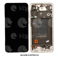 TELA DISPLAY SAMSUNG A56 5G A566 C/ARO PRATA ORIGINAL NACIONAL