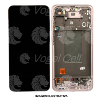 TELA DISPLAY SAMSUNG A56 5G A566 C/ARO ROSA ORIGINAL NACIONAL