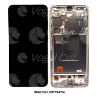 TELA DISPLAY SAMSUNG S24 FE S721 C/ARO PRATA ORIGINAL NACIONAL