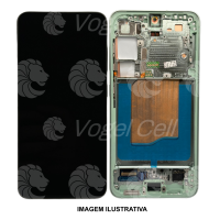 TELA DISPLAY SAMSUNG S25 S931 C/ARO VERDE ORIGINAL NACIONAL