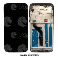TELA DISPLAY MOTOROLA MOTO G7 PLAY / XT1952 C/ ARO PRETO KBS (6 MESES DE GARANTIA )