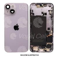 CARCAÇA IPHONE 14 LILÁS COMPLETO C/ BATERIA RETIRADA