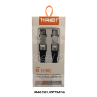 CABO USB KAIDI  KD-2519CL TURBO TIPO C PARA IPHONE  PD30W