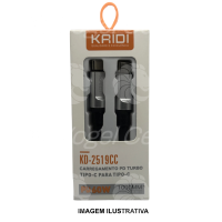 CABO USB KAIDI  TIPO C PARA TIPO C KD2519CC PD60W