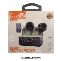 MICROFONE DE LAPELA ELETRO MEX S/FIO PARA TIPO C  EL - 1837