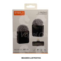 MICROFONE DE LAPELA OXGOLD PLUS S/FIO PARA IPHONE MCF-18