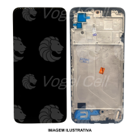 TELA DISPLAY XIAOMI REDMI NOTE 10 10S 4G C/ ARO  PRETO INCELL