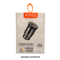 CARREGADOR VEICULAR PD20W QC18W  KAIDI KD-521
