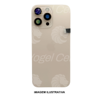 TAMPA IPHONE 16 PRO MAX COM LENTE  DOURADA NFC