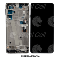 TELA DISPLAY MOTOROLA MOTO EDGE 20 / XT2143 C/ ARO GRAFITE ORI NACIONAL