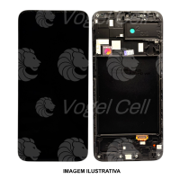 TELA DISPLAY SAMSUNG A20 / A205 C/ARO KBS HD  (6 MESES DE GARANTIA)