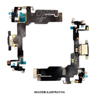 FLEX CONECTOR DE CARGA IPHONE 15 PRETO