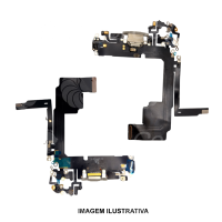 FLEX CONECTOR DE CARGA IPHONE 15 PRO CINZA