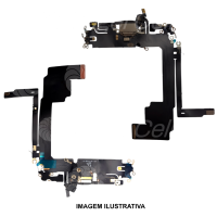FLEX CONECTOR DE CARGA IPHONE 15 PRO MAX PRETO